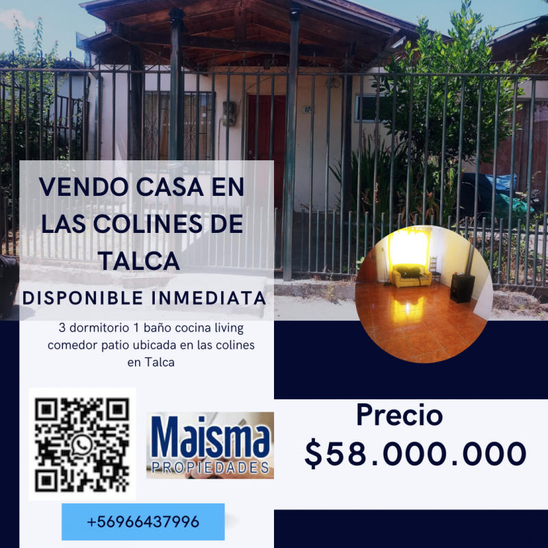 Se Vende Casa en las Colines en Talca