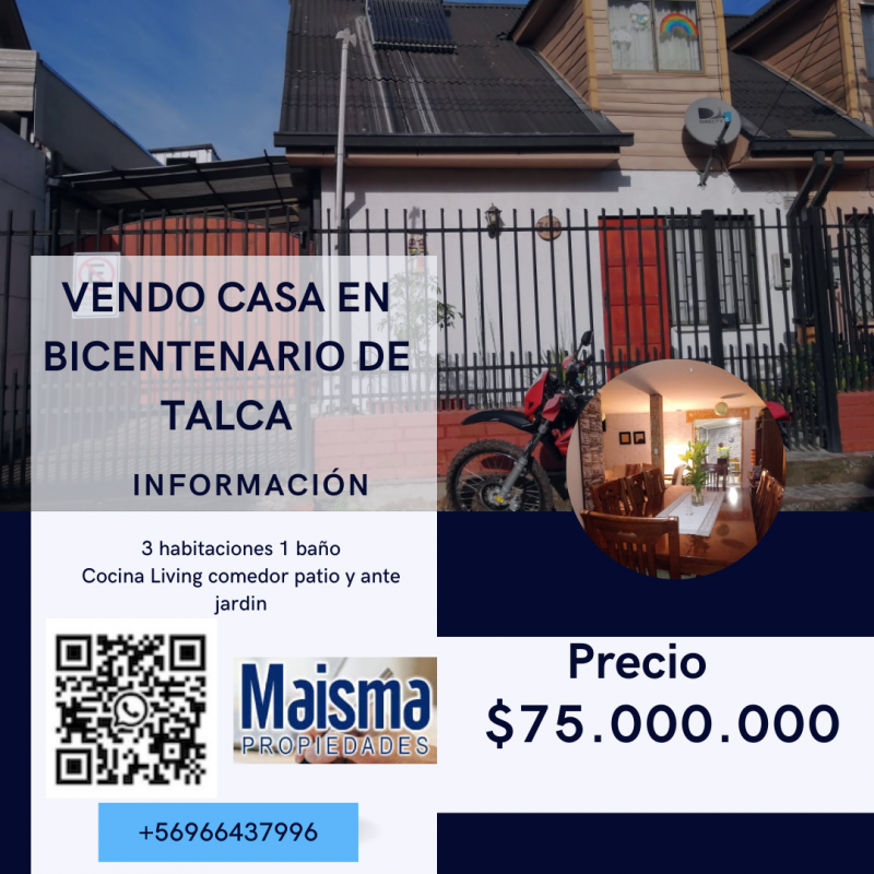 Se Vende Casa en Villa Bicentenario
