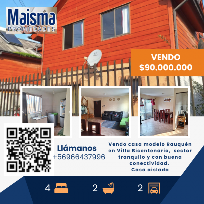 Se Vende Casa en Villa Bicentenario