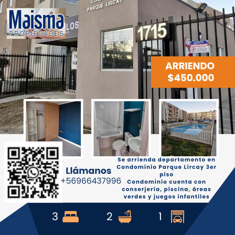 Se Arrienda Departamento Frente Utal