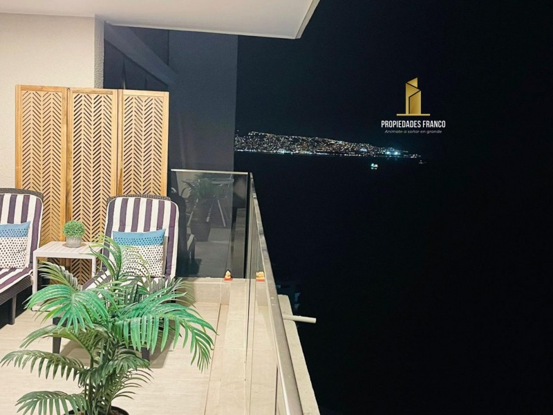 Arriendo en Reñaca Con Hermosa Vista Al Mar 1D 1B Amoblado