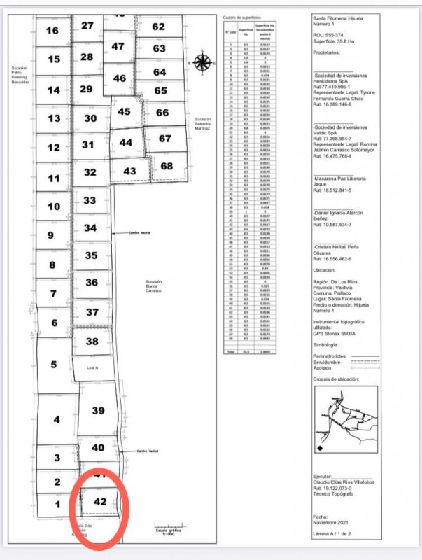 Venta de Hermosa Parcela 5000 M2 en Paillaco, Valdivia.