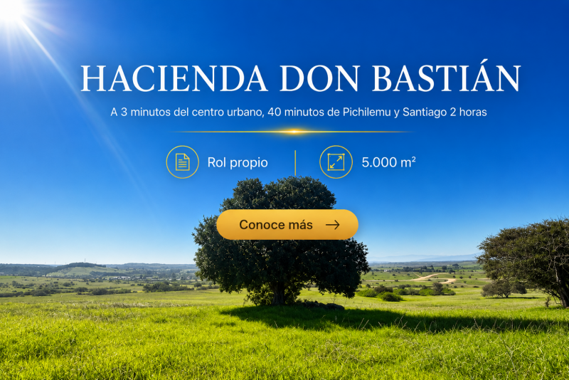 Parcelas en O'Higgins | 2 h Santiago | 40 min Pichilemu