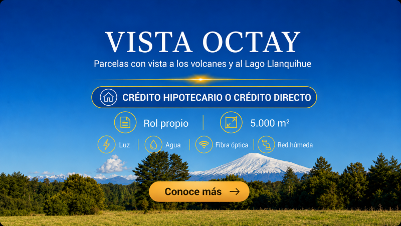 Fotografía de Parcelas Puerto Octay | Agua| Luz | Fibra Óptica | Crédito