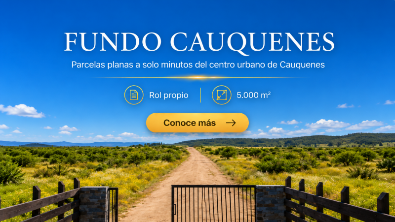 Parcelas Planas en Cauquenes | A pasos del Centro urbano