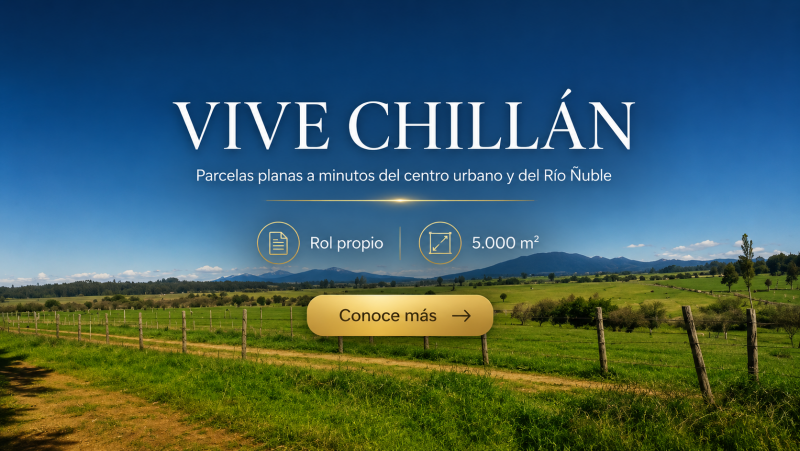 Parcelas planas Chillán |a minutos centro | cerca Río Ñuble