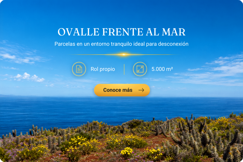 Parcelas frente al mar en Ovalle | Crédito directo