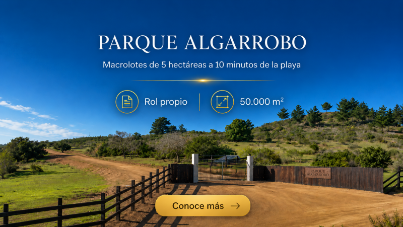 Macrolotes de 5 hectáreas | Algarrobo | Rol propio | Crédito