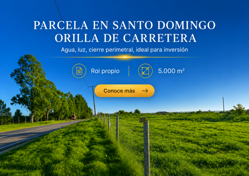 Parcelas orilla carretera | Agua, luz y cierre perimetral