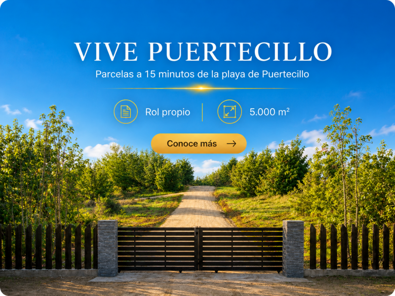 Parcelas a 15 minutos de playa Puertecillo