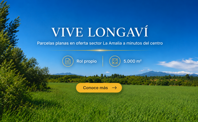 Parcelas Planas en Longaví |A min del Centro |5000m2 Oferta