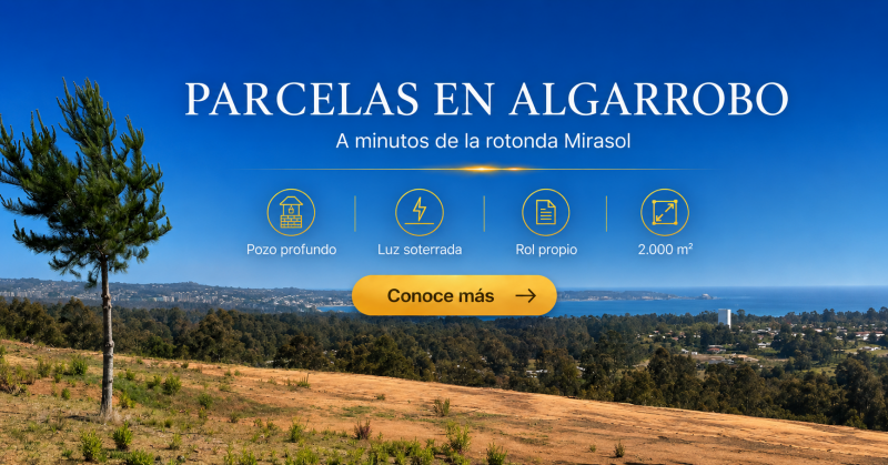 Algarrobo exclusivo condominio vista al mar con agua y luz