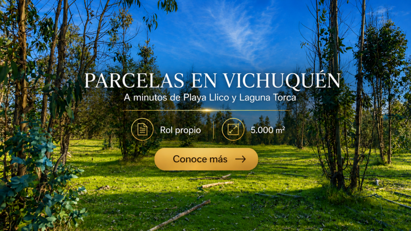 Parcelas en Vichuquén |10 minutos de Playa Llico| Crédito