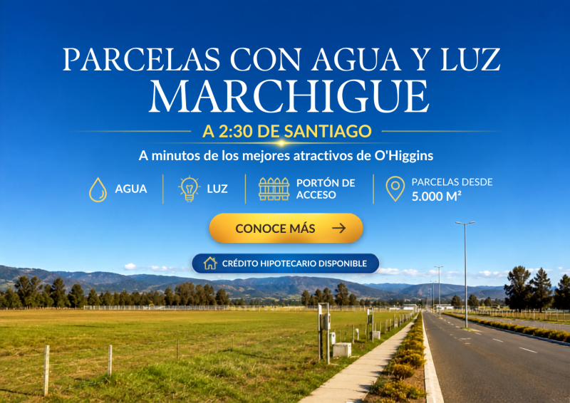 Parcelas con agua , luz , portón, crédito hipotecario