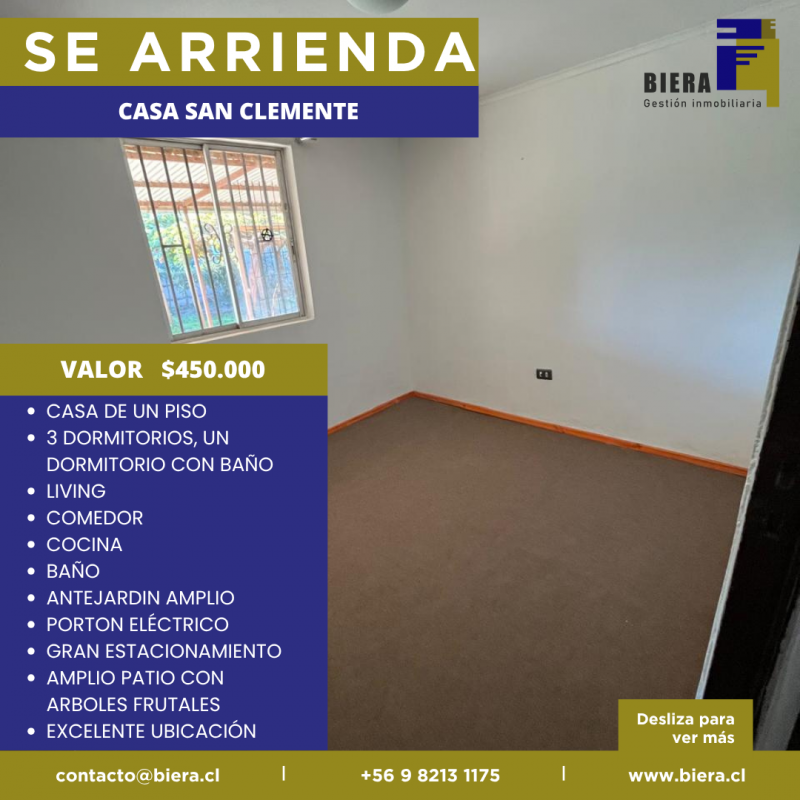 Casa Con Gran Patio y Estacionamiento en San Clemente