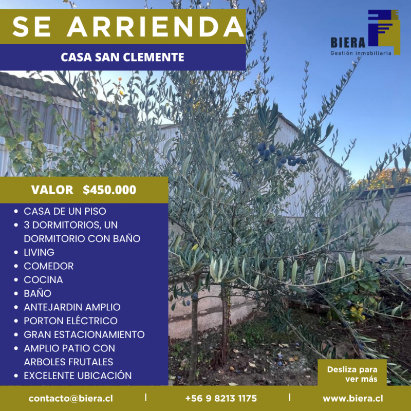 Casa Con Gran Patio y Estacionamiento en San Clemente