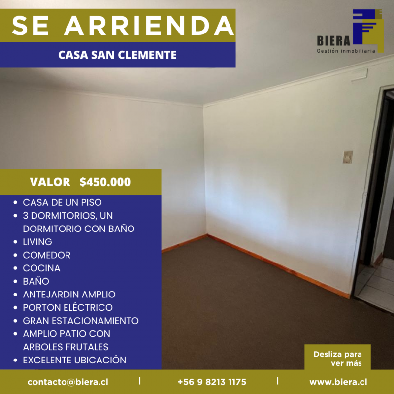 Casa Con Gran Patio y Estacionamiento en San Clemente