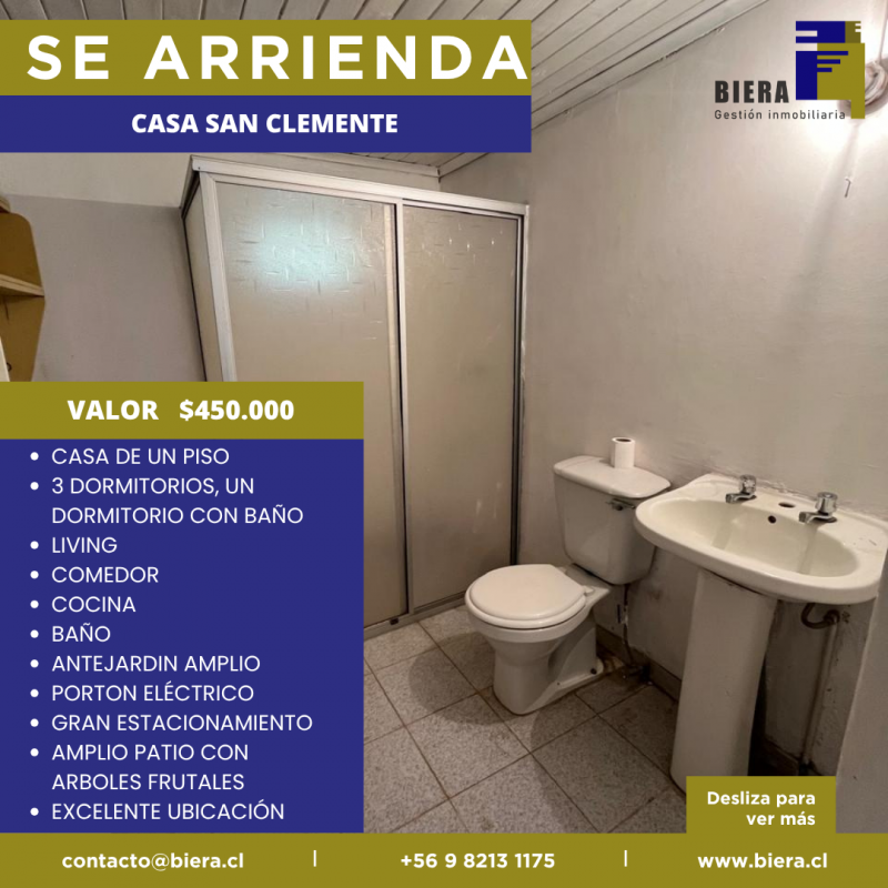 Casa Con Gran Patio y Estacionamiento en San Clemente