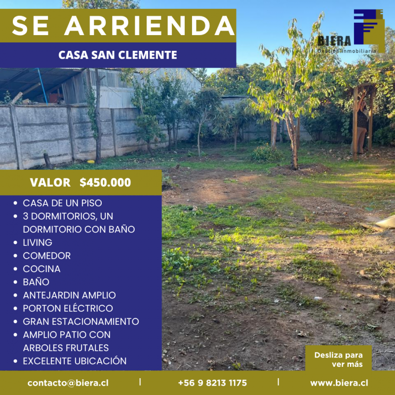 Casa Con Gran Patio y Estacionamiento en San Clemente