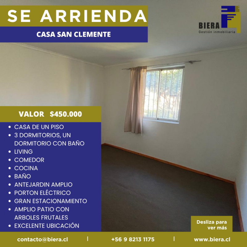 Casa Con Gran Patio y Estacionamiento en San Clemente