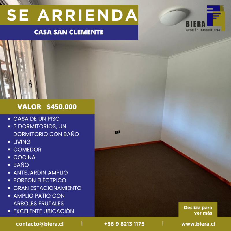 Casa Con Gran Patio y Estacionamiento en San Clemente