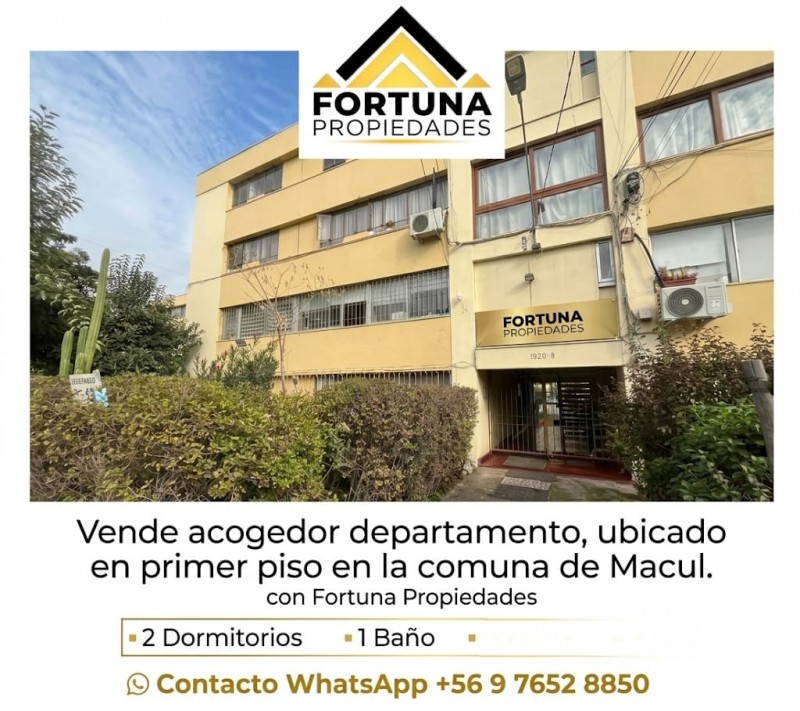 Fotografía de Macul , Se Vende Depto 2D-1B Avenida Quilin -Marathon