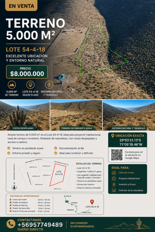 Fotografía de Terreno en Venta en el Romero, la Serena