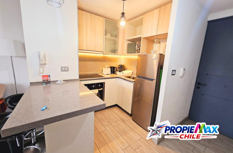 Departamento Amoblado en Montemar, 1D + 1B + Estacionamiento