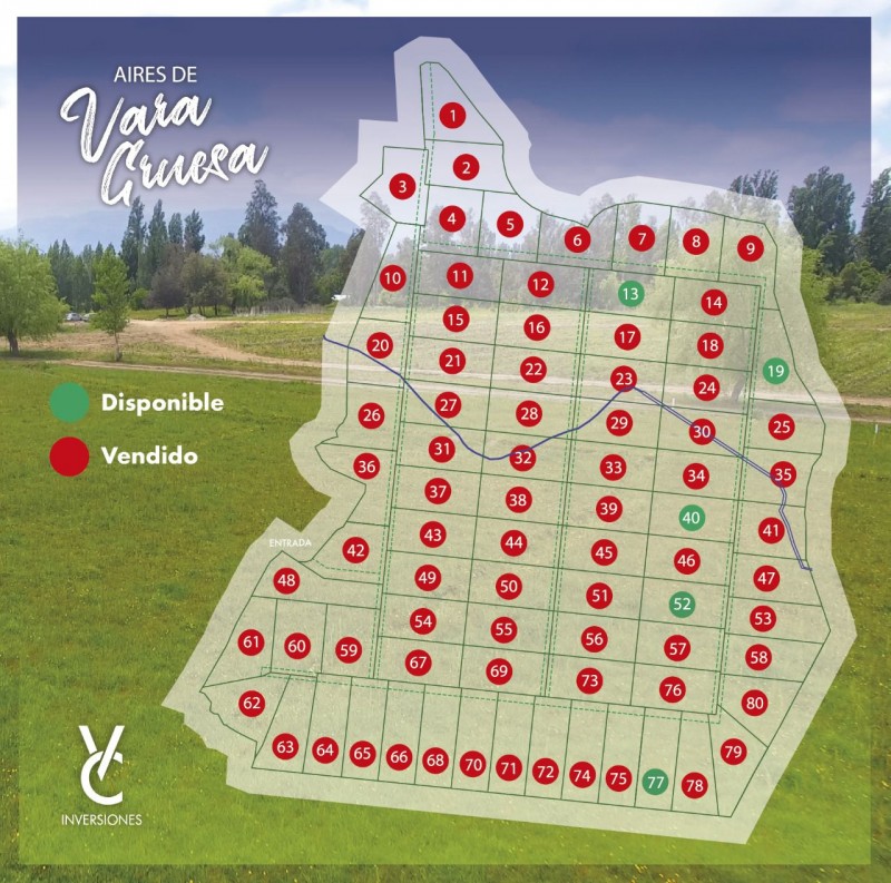 Venta Parcela de Agrado, Loteo Aires de Vara Gruesa, Linares