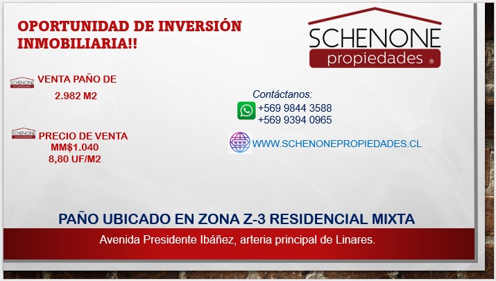 Terreno para Inversión Inmobiliaria Av. Pdte. Ibañéz Linares
