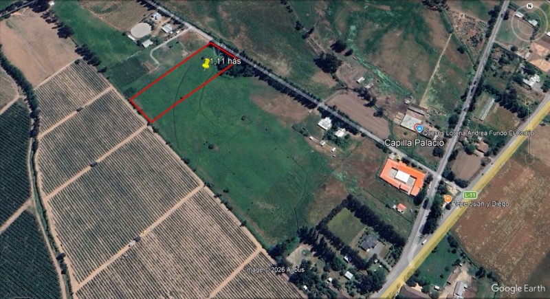 Venta de Terreno – Sector Capilla Palacios, Comuna de Colbún