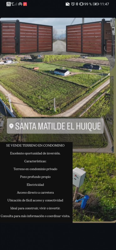 Terreno Buena Ubicación en Condominio, Pozo y Electricidadi