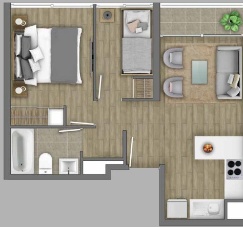 Hermoso Dpto. 2 Dormitorio A 4 Cudras de Estacion Metro