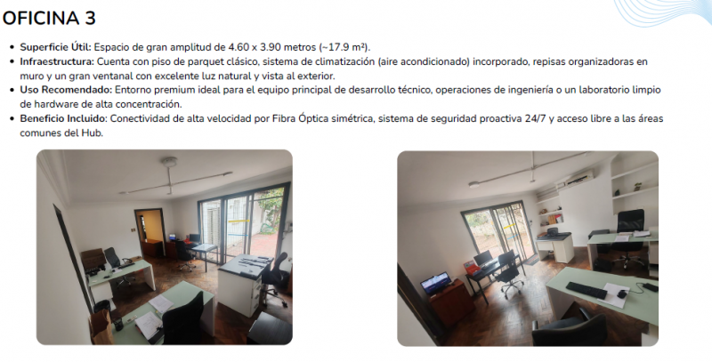 Oficinas y Bodegas Privadas para Startups / Ingeniería
