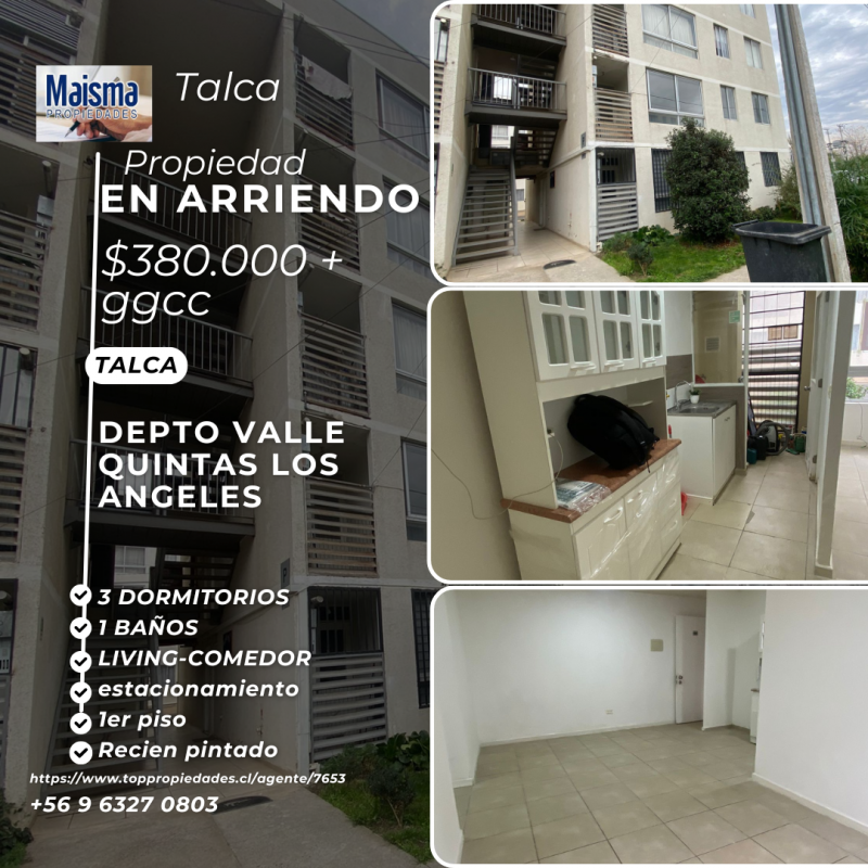 Se Arrienda Hermoso Depto Valle Quinta los Angeles