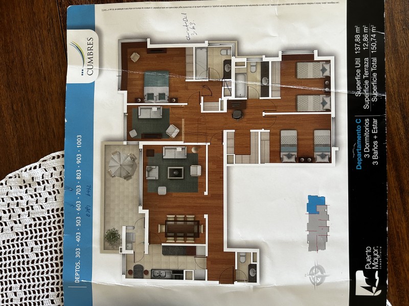 Departamento Gabriela Mistral, 2 Estacionamientos los Ángele