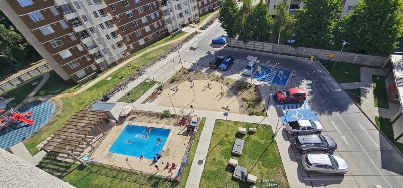 Arrienda Departamento Condominio Parque Carrera los Ángeles.