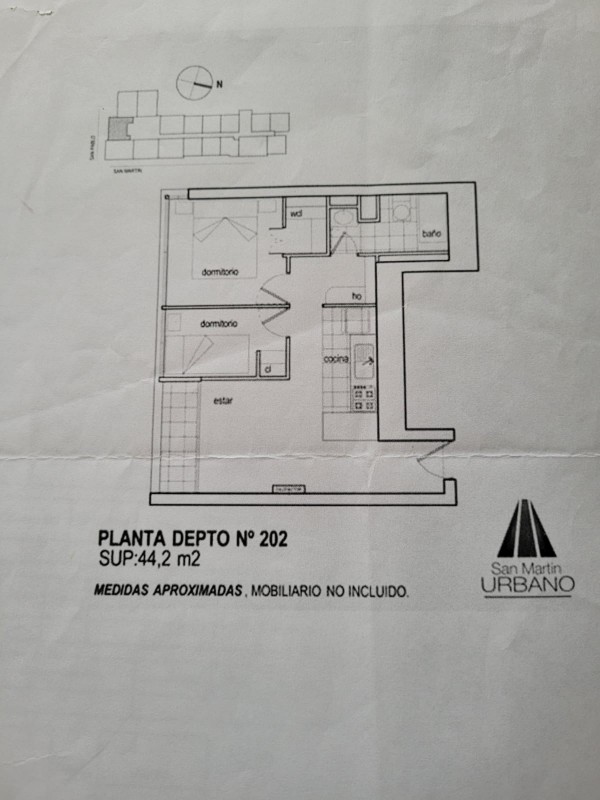 Depto en Venta de 2 Dorm en Metro Santa Ana