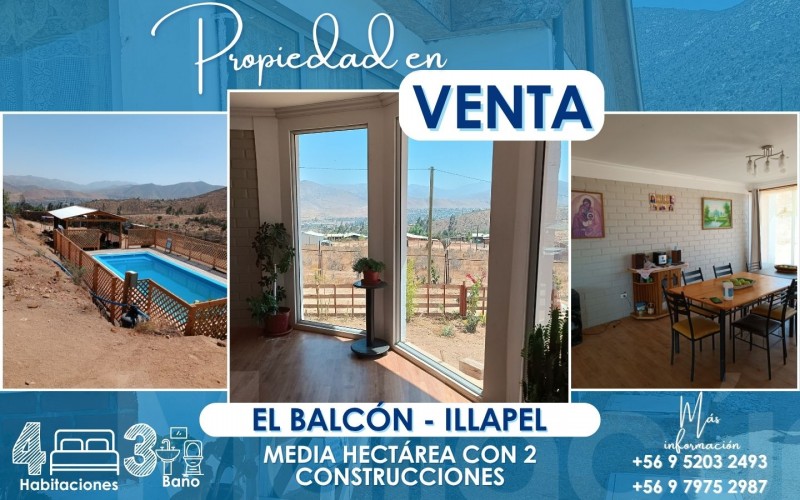 Fotografía de el Balcón, Illapel | Terreno Con Casa en Venta