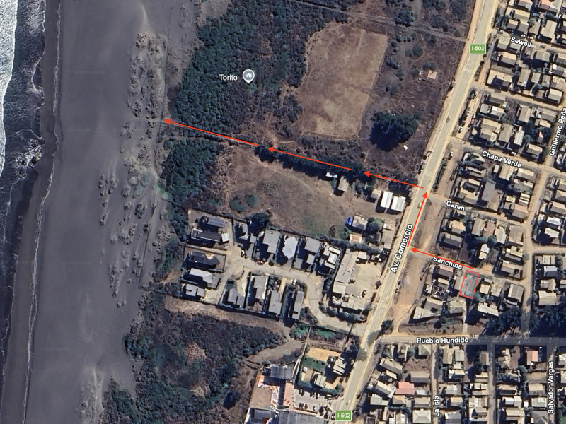 Terreno en Playa Hermosa, Pichilemu 200 Metros Cuadrados