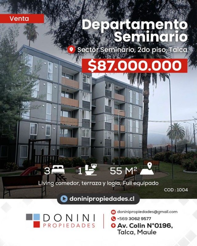 Fotografía de Excelente Departamento en Venta,sector Seminario Talca