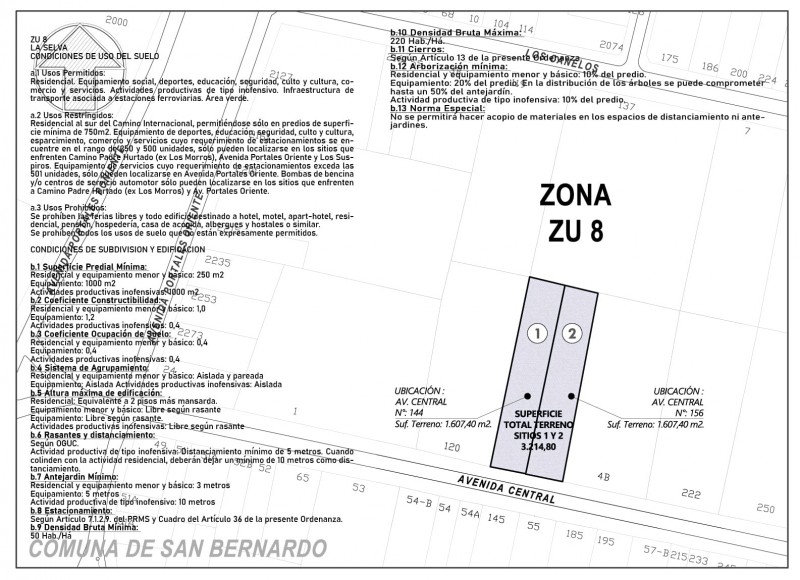 Gran Oportunidad Terreno de 3200 M2 en Av. Central en San B