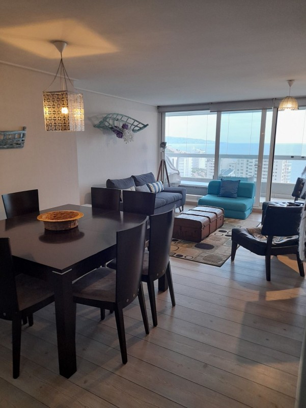 Lindo Departamento Con Vista Al Mar en Concon 3 Dorm 3 Baños