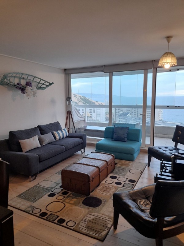 Lindo Departamento Con Vista Al Mar en Concon 3 Dorm 3 Baños