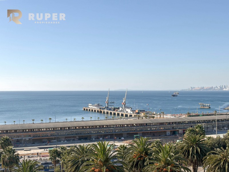 Departamento 2D Vista Al Mar en el Plan de Valparaíso