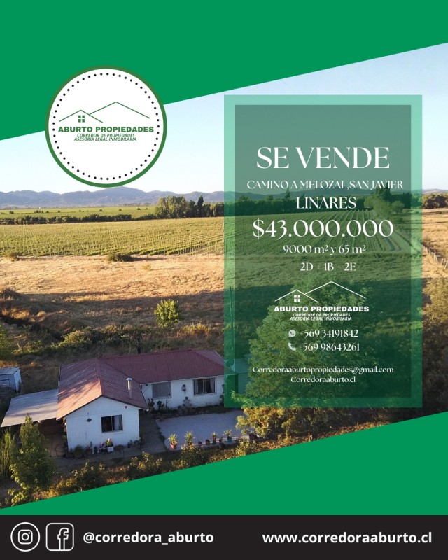 Oportunidad Unica Parcela Con Casa 9000M2