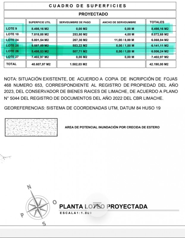 Vende Parcelllas Sector Lliu Lliu