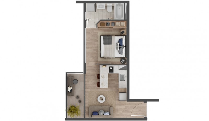 Se Vende Promeda de Compraventa Depto 1D 1B 35,2 Mts2 Cerril
