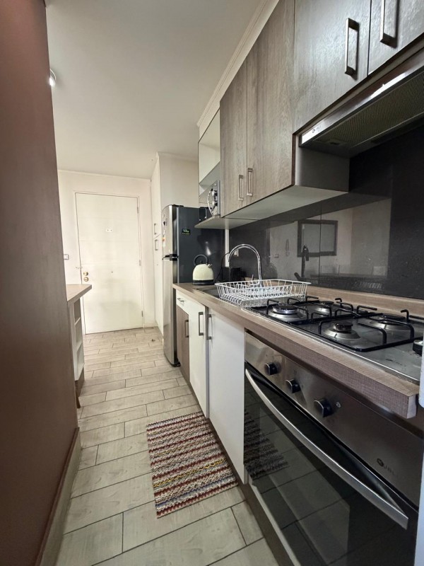 Arriendo Depto Amoblado 2D 2B Con Estacionamiento y Segurida