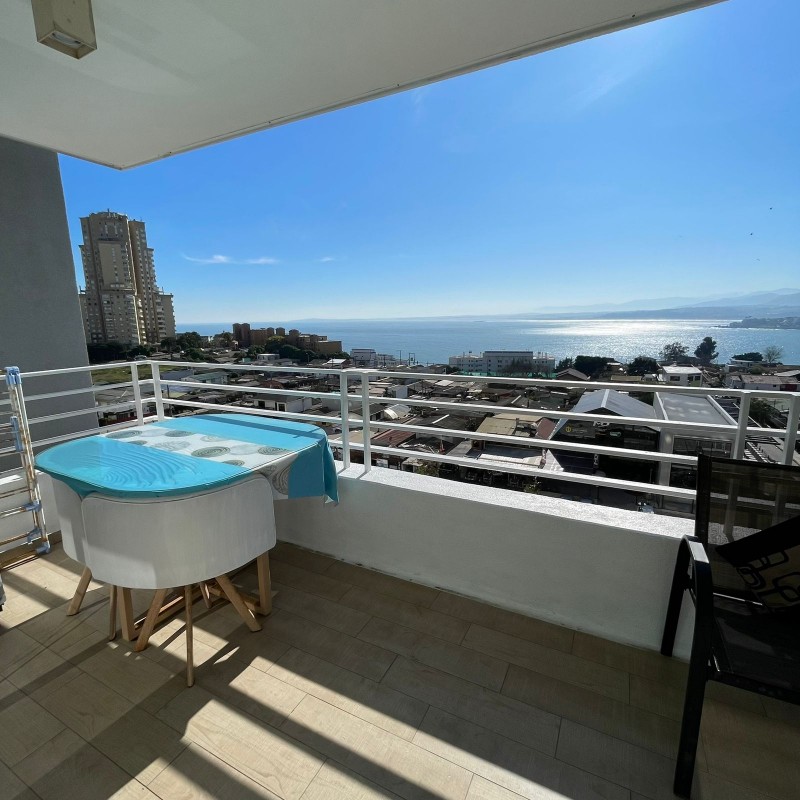 Concón / Arriendo Depto Amoblado 1D 1B Vista Al Mar